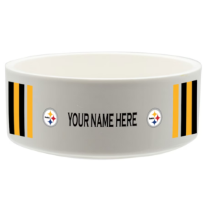white pittsburgh steelers 35oz personalized vertical stripe pet bowl pi5100000 ff 5100340 2644ff83a868614d3879 full