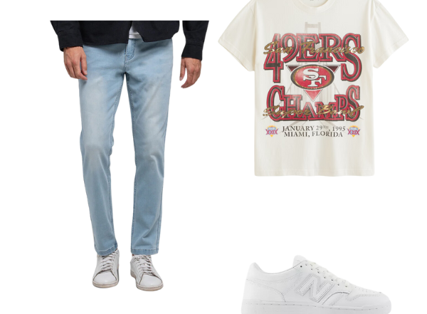 Mens 49ers Outfit Idea - gameday at the bar