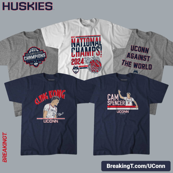 Uconn 2024 National Champions BreakingT Tees Collection