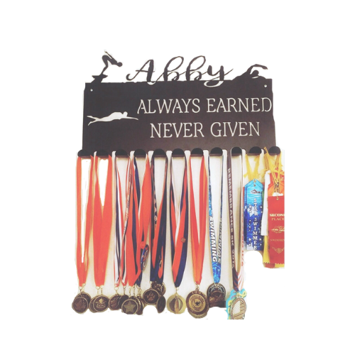 Swimmer Personalized Medal Holder- Best Gifts for Swimmers