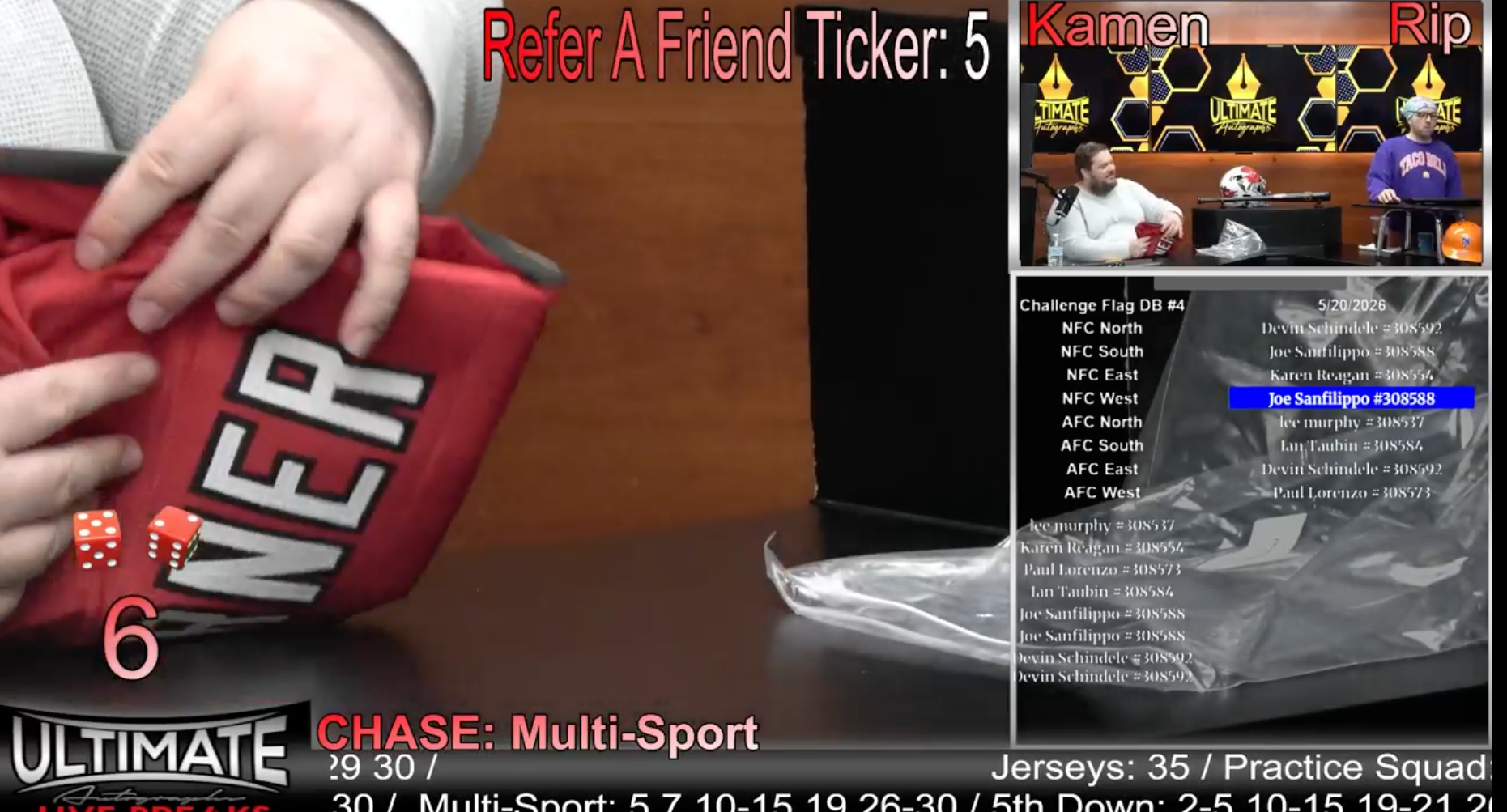 Ultimate Autographs Break Room Winner Selection