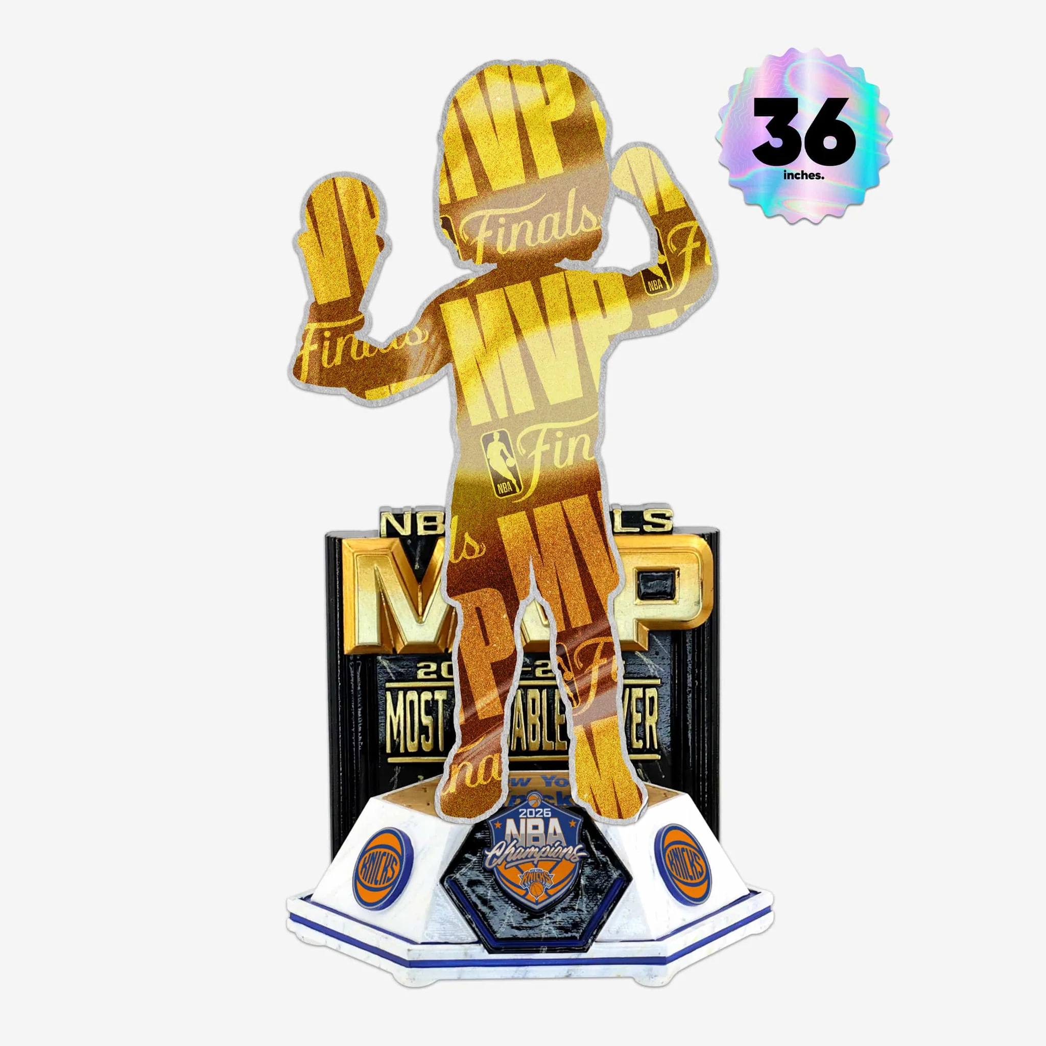 Jalen Brunson New York Knicks 2026 NBA Champions MVP Celebration 3 Ft Bobblehead