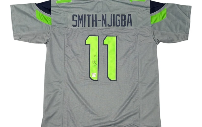 Jaxon Smith-Njigba Signed Seattle Seahawks Custom Jersey